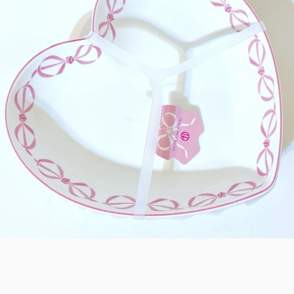 🎀💕Pink Bow Heart Bowls